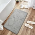 thumbnail image 4 of Memory Cotton Absorbent Floor Mat Bathroom Bathroom Mat Rug Soft Carpets for Bathroom Shower Western Non Slip Washable Bath Decorations for Bathroom for Bathroom Floor, Bathtub and Shower, 16x24 Inch, 4 of 4