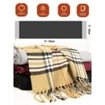 thumbnail image 3 of NevEND Winter Scarf for Men and Women Luxurious Classic Unisex Plain Plaid Wrap Beige, 3 of 5
