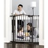 Regalo Easy Step Arched Décor Walk Thru Baby Gate, Includes 4-Inch Extension Kit, 4 Pack Pressure Mount Kit and 4 Pack Wall Mount Kit, Bronze