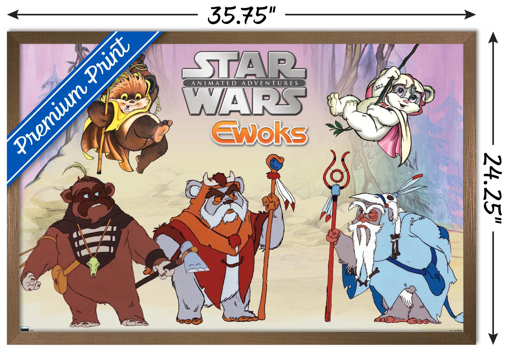 Star Wars: Ewoks - Group Wall Poster, 22.375" x 34", Framed
