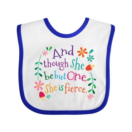 

Inktastic 1st Birthday 1 Year Old Girl She is Fierce Gift Baby Girl Bib