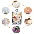 thumbnail image 6 of Yayeee 2 Pack Qtip Holder Bathroom Cotton Swab Canister with Lid Clear Dispenser Set, White Mushroom, 6 of 6
