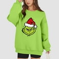 thumbnail image 5 of Xmas Crewneck Pullover Long Sleeve Funny Cute Womens Christmas Crewneck Sweatshirt 7-Green L, 5 of 5
