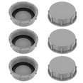 thumbnail image 3 of SHISUYAN 6Pcs PP Pipe Caps Drain Pipe Caps Protective Covers Blanking Caps (Grey), 3 of 6