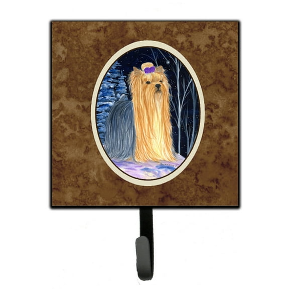 Carolines Treasures SS8365SH4 Starry Night Yorkie Leash or Key Holder 7Hx4.25W multicolor