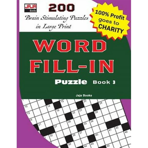 WORD FILL-IN Puzzle Book 3 (Paperback) by Jaja Media, Jaja Books