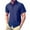 Blue, variant on Dagugfen Mens Work Shirts Summer Short Sleeve Button up Loose Solid Color Lightweight Casual Office Tops