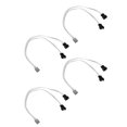 thumbnail image 1 of 4 Pin PC Fan Power Extension Cable Converter, 4pcs PWM Fan Splitter Cable Silver Coated Copper Wire PC Fan Extension Cable For PC Cooling Fan, 1 of 8