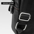 thumbnail image 3 of Kwuty Genuine Leather Sling Crossbody Bag,Fashion Chest,Casual Shoulder Bag for Men Women Work Travel Cycling（Black）, 3 of 6