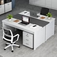 thumbnail image 3 of Staff Modern Office Desks Simplicity Drawers Office Table Boss Computer Desks Executive Secretaire Bureaux Meuble Home Furniture My Lux Decor Round, 3 of 13