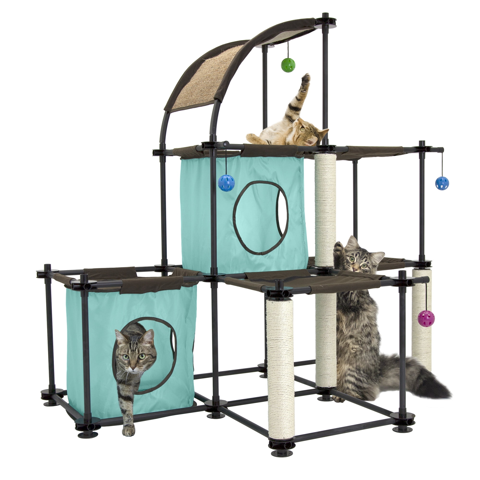 Kitty City Indoor Mega Kit Cat Furniture Cat Scratcher Walmart
