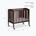 thumbnail image 5 of Dream On Me Birch 3-in-1 Folding Portable Mini Crib, Espresso, 5 of 11