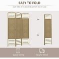 thumbnail image 4 of HOMCOM 5.6ft Folding Room Divider, Freestanding Privacy Screen for Bedroom, 4 of 10