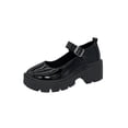 thumbnail image 2 of Women Platform Mary Jane Shoes Chunky Heel Round Toe Buckle Strap Casual Dress Shoes, 2 of 9