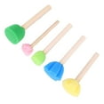thumbnail image 2 of Pincel de esponja para pintar, 5 piezas, mini pinceles de pintura coloridos para bricolaje, pincel de juguete, eficiencia óptima, 2 of 10