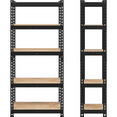 thumbnail image 3 of Alden Design 5-Shelf Boltless & Adjustable Steel Storage Shelf Unit, Black, 2 Pack, 3 of 10
