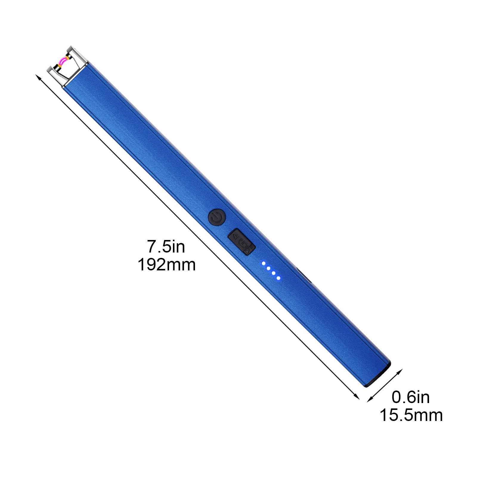 Windproof Electric Lighter with Extended Handle, USB Type-C Rechargeable, Battery Indicator, for Gas Stove, Candles, BBQ Grill, Outdoor & Indoor Use, Safe & Convenient Ignition Device