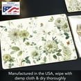 thumbnail image 6 of Cala Home "Green Florals" 4 Pack Premium Decorative Hardboard Cork Back Tabletop Placemats, 6 of 7