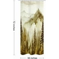 thumbnail image 6 of Yellow Small Stall Misty Pine Forest Shower Curtain 36 x 72, Mountain Foggy Woodland Scenery Tree Narrow Half Size Shower Curtains for Bathroom, Waterproof Nature-Themed Decor, 6 of 6