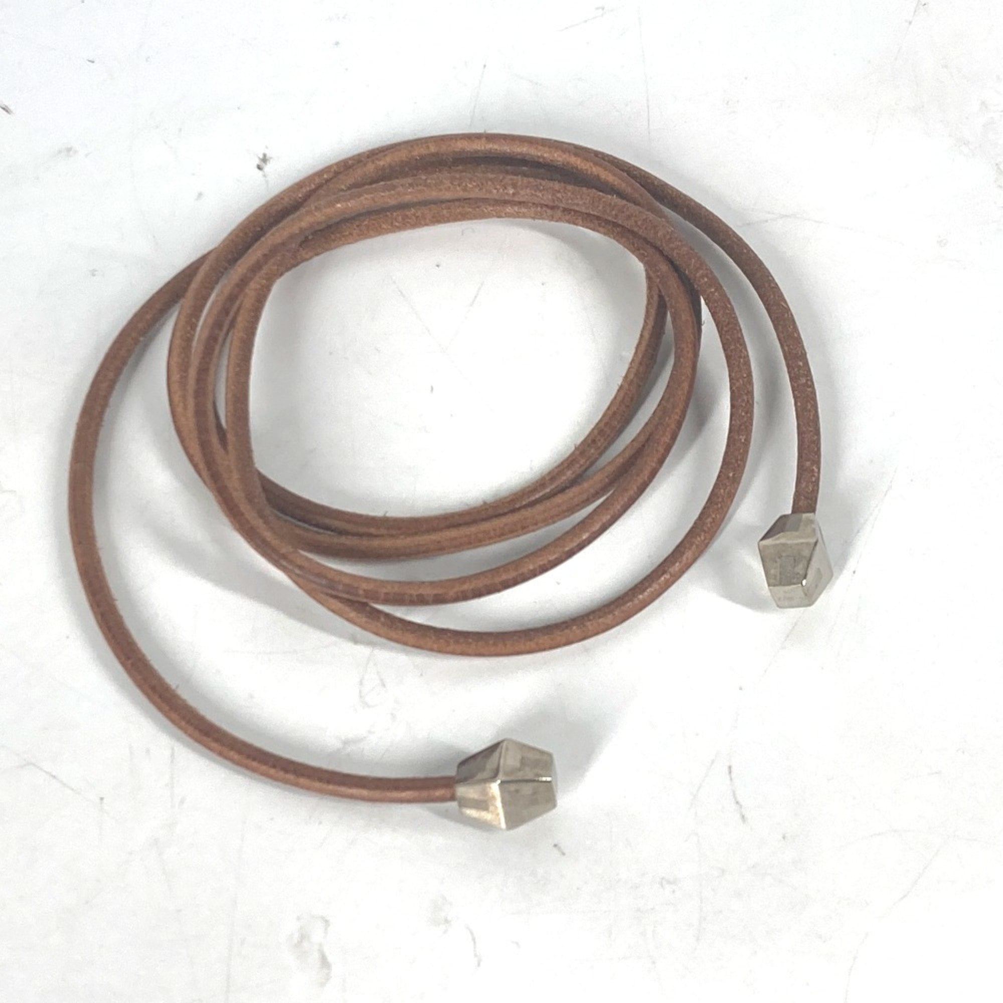 Pre-Owned HERMES Hermes Cord Belt Leather Women display picture 3