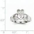 thumbnail image 4 of 14K White Gold Men's Claddagh Ring (Size 9) Made In Peru k4775, 4 of 6