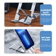 thumbnail image 6 of Desktop Phone Holder Tripod Mount Cellphone Stand Adjustable Intelligent Tablet Silicone Aluminum Alloy, 6 of 6