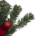 thumbnail image 3 of Northlight Poinsettia Pine Cone and Ball Artificial Christmas Teardrop Swag - 32" - Unlit, 3 of 4