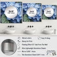 thumbnail image 4 of Designart "Blue Green Hydrangea Blooms Heaven Heavenly Hues" Floral Blue Large Square Mirror - Square Bedroom Mirror Printed Wall Decor - Traditional Square Printed Wall Mirror Art, 4 of 5
