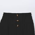 thumbnail image 6 of Stamzod Mens Summer Beach Pants Solid Color Drawstring Straight Leg Cargo Pants Cotton Linen Men's Casual Pants Plus Size Black B XXL, 6 of 6