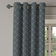 thumbnail image 2 of Ambesonne Fleur De Lis Grommet Curtain, Floral Checkered, 50" x 108", Grey Pale Yellow, 2 of 6