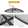 thumbnail image 3 of Lineslife 30" Black Finish Iron Fire Pit Spark Screen with Handle, 3 of 8