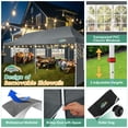 thumbnail image 3 of COBIZI 10x30 Pop Up Canopy Tent with 8 Sidewalls, Waterproof 2000mm+ UPF 50+ Instant Outdoor Gazebo, Ez Setup for Party, Wedding, Trade Show, Includes Roller Bag, Sandbags & Stakes, Gray, 3 of 8