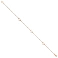 thumbnail image 2 of 14k Rose Gold Adjustable Fancy Heart 9in Plus 1in Ext. Anklet, 2 of 6