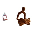 thumbnail image 1 of Estatua de resina,Figura ornamental de resina con estatua de un pensador sentado,Escultura abstracta,decoración para el hogar,moderna y creativa,Figura del pensador abstracto,Estatua de, 1 of 8