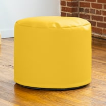 Jaxx Spring Modular Pouf Classroom Bean Bag Seat, Premium Vinyl - Yellow