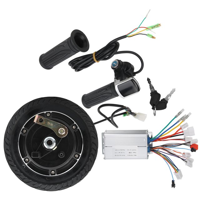 Electric Scooter Conversion Set, Brushless Hub Motor, LCD Throttle Practical For DIY Electric Scooter Electric Scooter Gifts Children