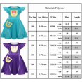 thumbnail image 3 of Superkitties Robe de Costume pour Filles, Robe de Fête à Manches Courtes d'Halloween avec Sac 3-9 Ans Violet, 3 of 3