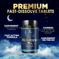 thumbnail image 6 of Melatonin 10mg Fast Dissolve Tablets, Extra Strength, Sugar Free Melatonin Supplements for Restful Sleep Support, Natural Sleep Support Supplement for Adults, Delicious Strawberry Flavor, 120 Tablets, 6 of 10