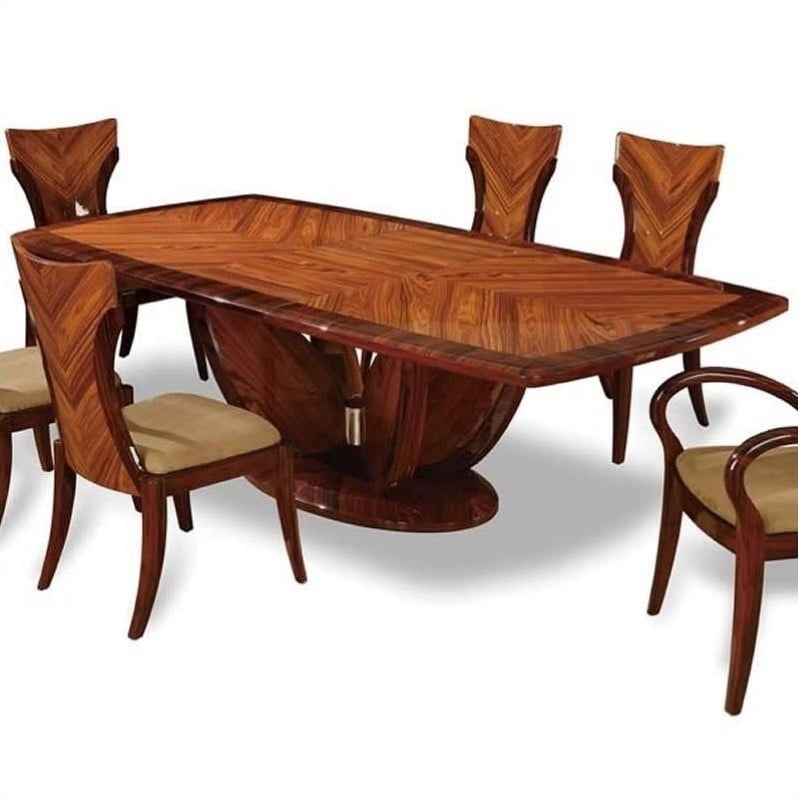 Global Furniture USA Rebecca Casual Dining Table in Cherry Finish