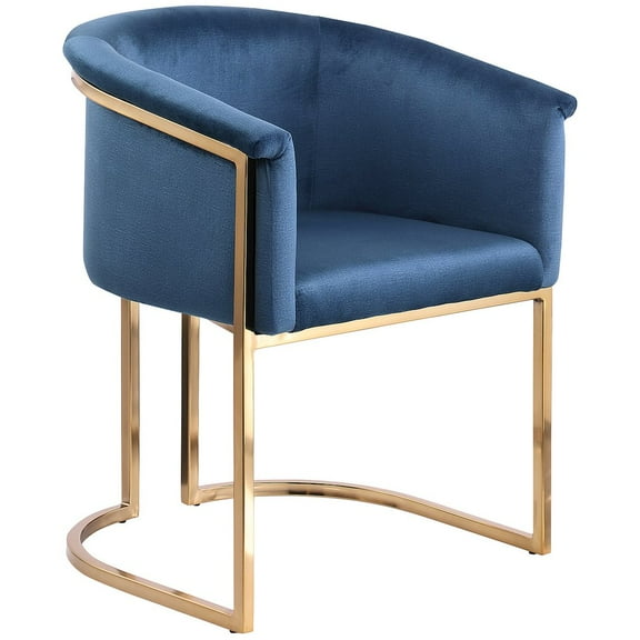 Meridian Furniture Tierra Navy Velvet Dining Chair