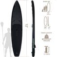 thumbnail image 2 of WINGOMART Elite Black 12ft Inflatable Stand Up Paddle Board 12'x30"x6" w/ Premium SUP Accessories & Carry Bag |Wide Stance Bottom Fin for Paddling, Non-Slip Deck |1-2 Person Up to 180kg, 365cm Board, 2 of 5