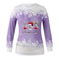 thumbnail image 3 of Chandails à Capuchon pour Adolescentes T-shirt Imprimé d'Hiver pour Femmes Manches Longues Blouse Col Rond Hauts Décontractés Chandail en Molleton d'Automne en Liquidation, 3 of 3