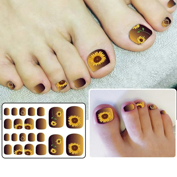 dianhelloya Nail Stickers Waterproof DIY Paper Chrysanthemum Toenail Nail Sticker 6