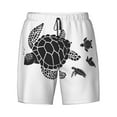 thumbnail image 4 of Lsque Mens Swim Trunks Family Of Sea Turtles Pattern - Bathing Suit Compression Liner - Beach Swim Shorts Swimwear - (S-3XL) - Stretch Quick Dry -X-Large, 4 of 9