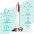 thumbnail image 3 of iMusthav 2-in-1 Epilator for Eyebrow & Facial Hair, Painless Razor for Women, USB Rechargeable, 18K Gold-Plated, 360° LED Light, 3 of 8