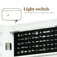 thumbnail image 6 of Gymax  Wall Door Mounted Lockable Jewelry Cabinet Armoire Organizer w/LED White, 6 of 10