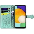 thumbnail image 4 of Crossbody Wallet Cell Phone Case for Samsung Galaxy A04S/A13 5G (Not 4G), Cute Cat Dog Cartoon Style Flip Case Cover with Removable Lanyard Strap for Samsung Galaxy A13 5G/A04S MGG Green, 4 of 12