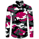 thumbnail image 5 of Camisa de primavera y otoño más nueva para hombre, camiseta de manga larga con estampado 3D de camuflaje, camisa informal con cuello vuelto y botones, camiseta para hombre y mujer, 5 of 5