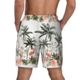 thumbnail image 3 of Kdxio Flamingo Palm Trees Print Men'S Swim Trunks With Compression Liner 7 Inch Inseam Quick Dry Swim Shorts, 3 of 7