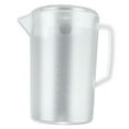 thumbnail image 2 of Jarra de agua de plástico PC resistente a altas temperaturas, esmerilada, para mezclar bebidas, jarra de agua con báscula y tapa para limonada, bebida, té helado, transparente, 5000 ml, 2 of 14